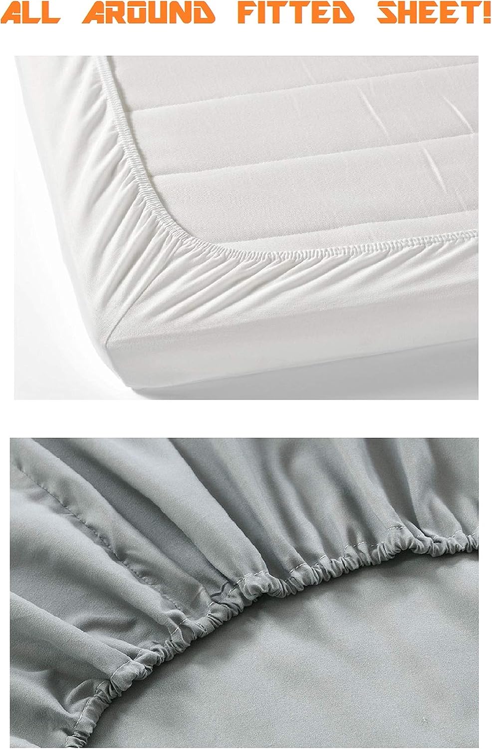 Decorative Bedding Sheet Set Cal-King Size, Marble Deep Pockets Fitted Sheet & 2 Pillow Sham Set, Pink and Peach Marble Background Crack Pattern Print Microfiber 3pc Bed Sheets Set
