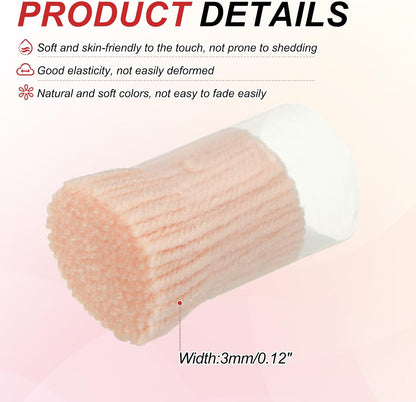6 Rolls Latch Hook Yarn, 3mm Light Pink Latch Hook Kit Yarn Precut Hook Rugs Making Crochet Bundles for Rug Adults Beginners Tapestry DIY Craft