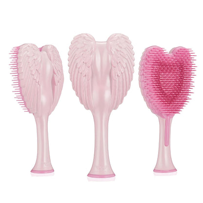 Detangling Hair Brush - Anti Static Angel Wing Hair Brush with Soft & Flexible Bristle for Straight & Wavy Hair, Women Detangler Brushes for Dry & Wet Hair, Gloss Pink