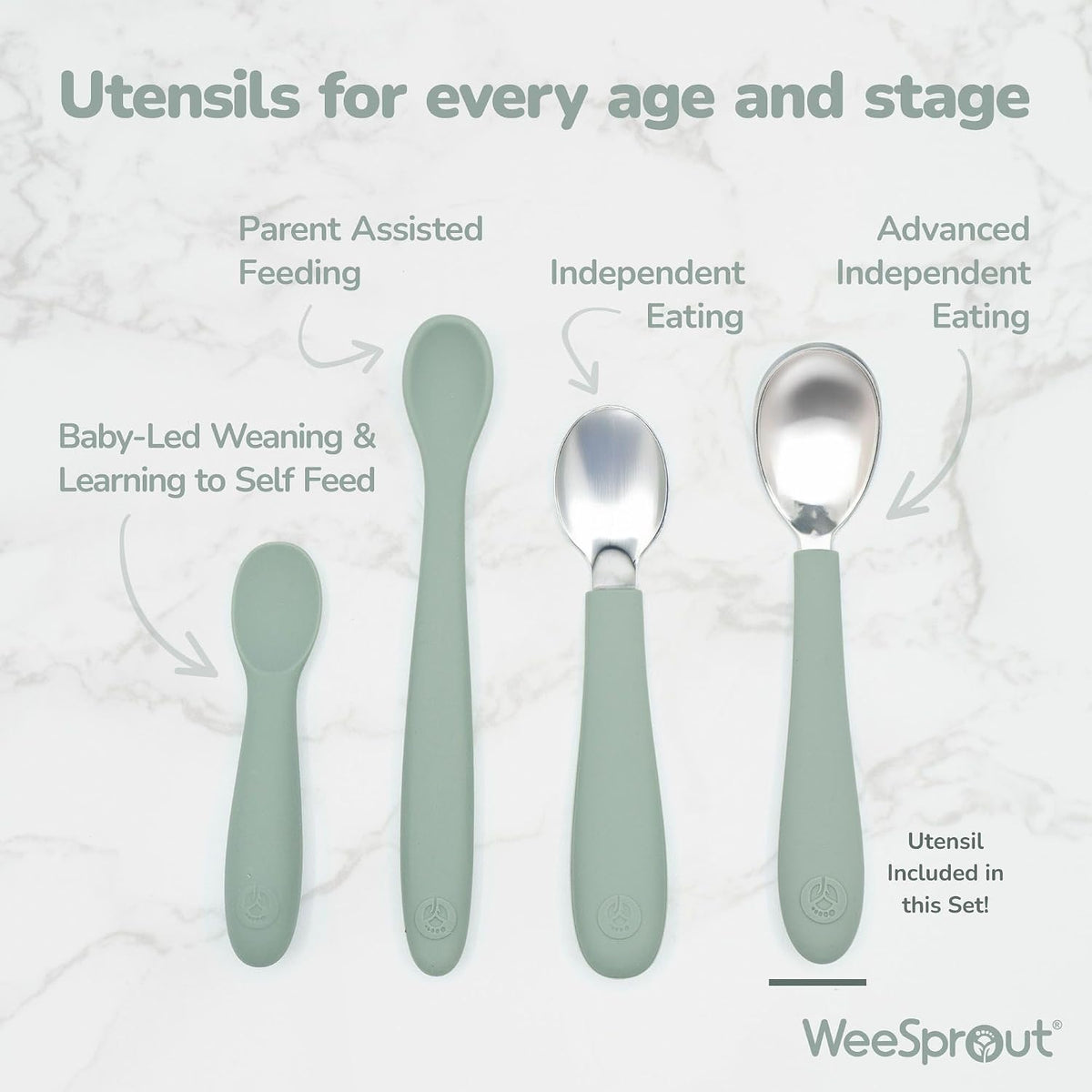 Kids Stainless Steel Utensils Set - Premium 18/8 Grade Silverware Kit - 2 Spoons, 2 Forks, and 2 Knives for Ages 4-7 - Silicone Easy-Grip Handles - Children Flatware Cutlery (Matte - Pink, Off White)