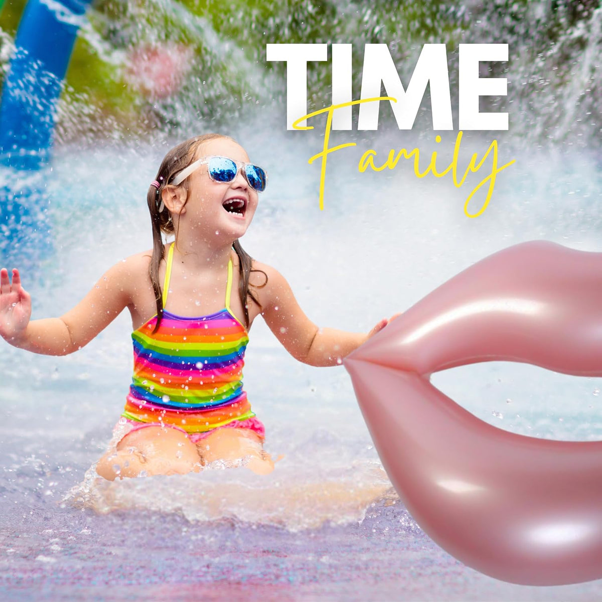 Giant Pink Lips Pool Float – 43.3 x 31.5 Inch Adult Water Lounger Large Pool Float Inflatable Big Mouth Print Floating Row Water Toy Rest Swimming