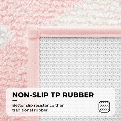 Diamond Pink Bathroom Rug, 24" x 16", Cute Bath Mat