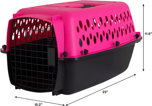Pet Porter Fashion Dog Kennel 23in, Hot Pink, for Pets up to 15lbs