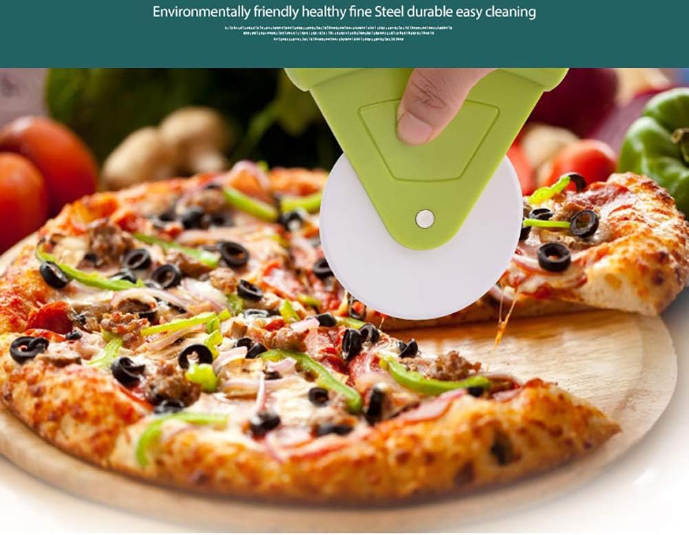 Plastic Pizza Cutter Food Grade ABS Slicing Tool Ergonomic Handle with Safety Features for Cakes Breads and Pastries (pink)