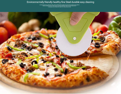 Plastic Pizza Cutter Food Grade ABS Slicing Tool Ergonomic Handle with Safety Features for Cakes Breads and Pastries (pink)