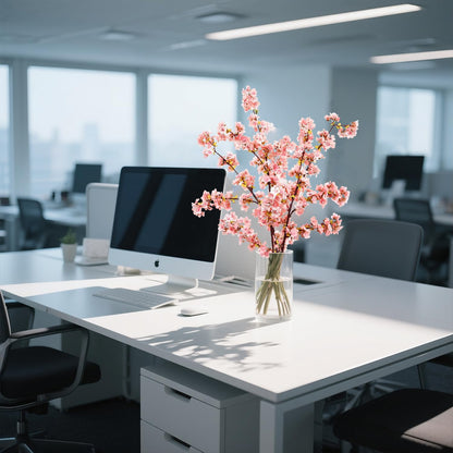 39.3 Inch Pink Cherry Blossom Branches Fake Cherry Blossom Bouquets Long 3pcs Branches Flowers Stems Silk Tall Japanese Fake Flower Arrangements for Home Wedding Party Decoration
