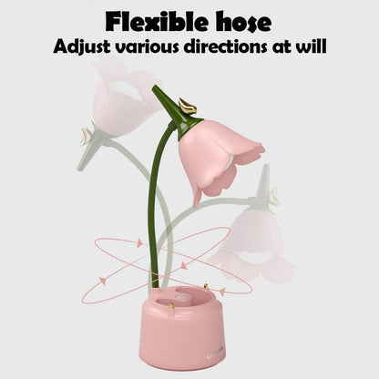 Pink Desk Lamp, Rechargeable LED with USB Charging, 3 Color Modes & Stepless Dimming, Cute for College Dorm Bedroom Reading