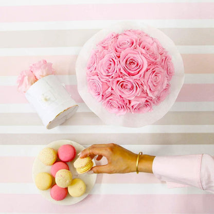 12 PCS Artificial Flowers Pink Roses Fake Silk Flowers Long Stem Artificial Roses for Home Wedding Decorations (Pink)