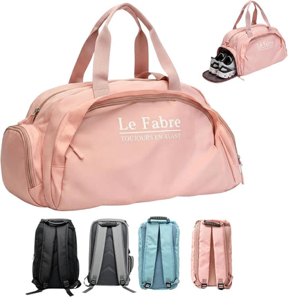 Gym Bag with Shoe Compartment, Pink