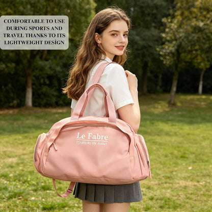 Gym Bag with Shoe Compartment, Pink