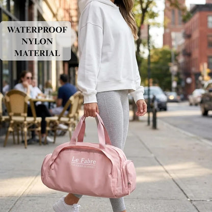 Gym Bag with Shoe Compartment, Pink