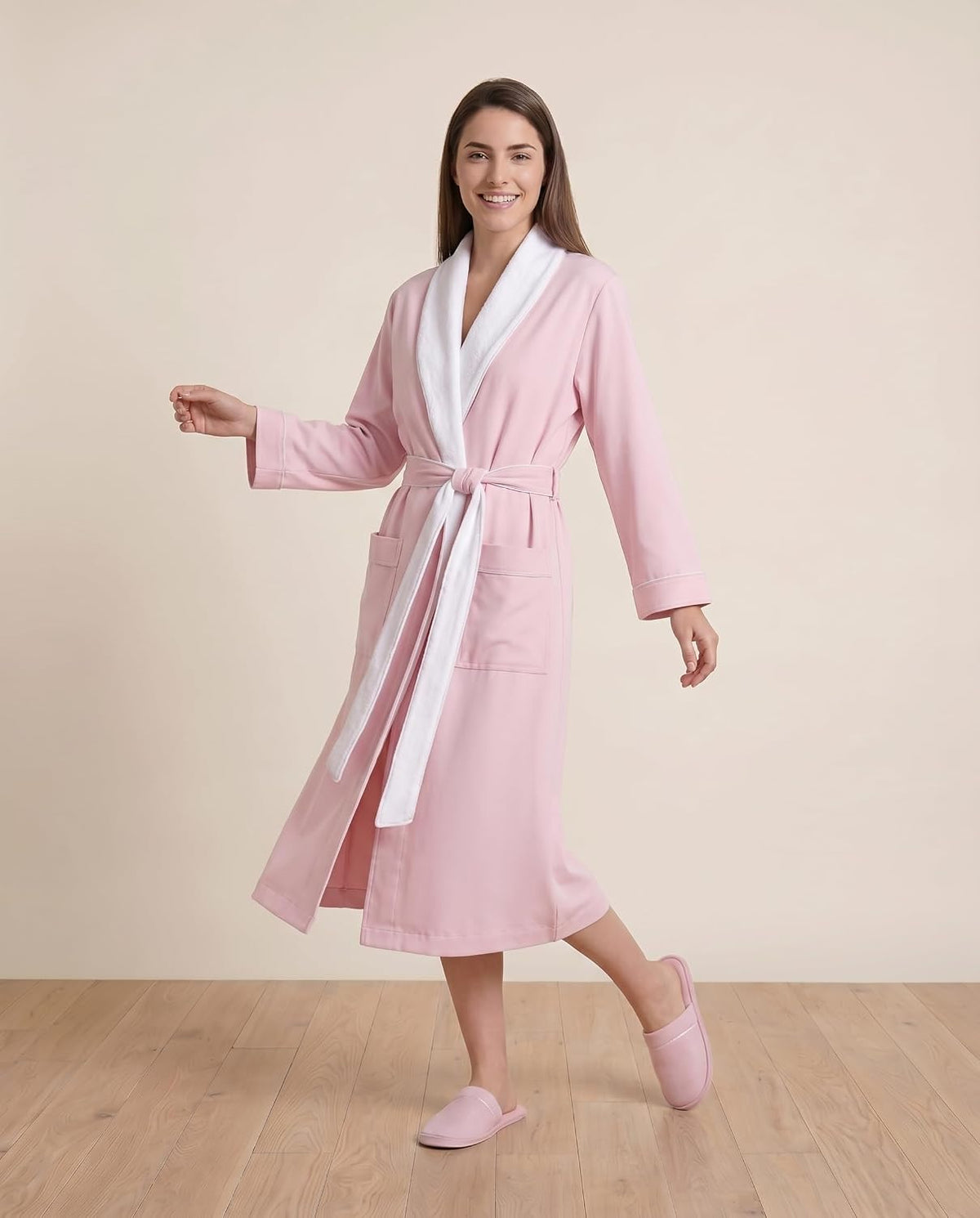 Luxury Spa Robe - Microfiber with Cotton Terry Lining