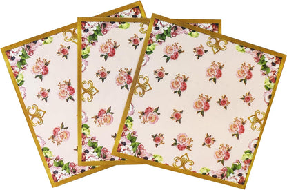 24PCS Floral Napkins-Spring Disposable Paper Napkins Pink Rose Floral Decoration Napkin for Garden Spring Tea Party Birthday Baby Shower Wedding Retro Spring Decorations 6.5"
