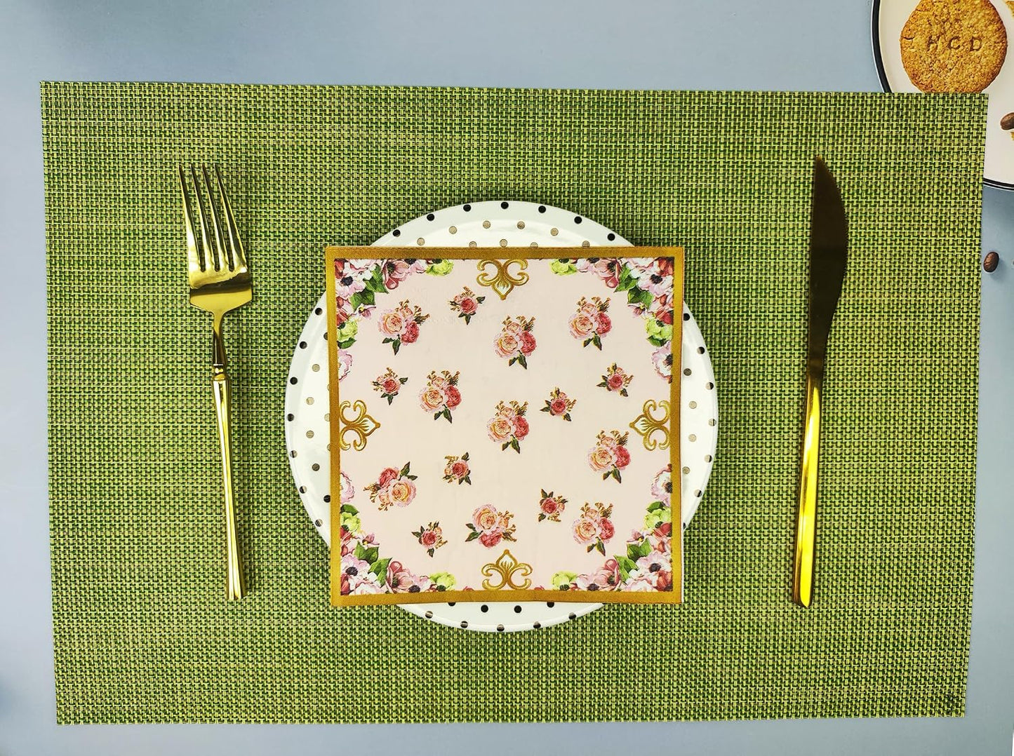 24PCS Floral Napkins-Spring Disposable Paper Napkins Pink Rose Floral Decoration Napkin for Garden Spring Tea Party Birthday Baby Shower Wedding Retro Spring Decorations 6.5"