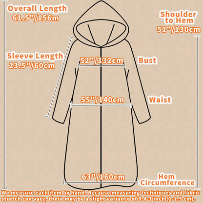 Women's Plush Flannel Robe - Hooded, Long Soft Bathrobe with Pockets, Super Warm, Loungewear for Women