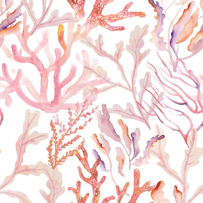 Tempaper Rose Pink Coral Reef Removable Peel and Stick Coastal Wallpaper, 20.5 in X 16.5 ft, Made in The USA