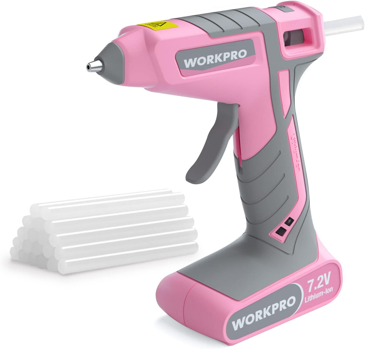 Pink Cordless Hot Melt Glue Gun with 20 Pcs Mini Glue Sticks