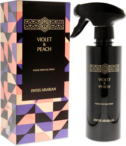 Violet and Peach Air Freshener - Luxury Products from Dubai - Lasting Home Fragrance Room Spray - Give Your Home A Seductive Signature Aroma - The Luxurious Scent of Arabia - 10.14 Oz
