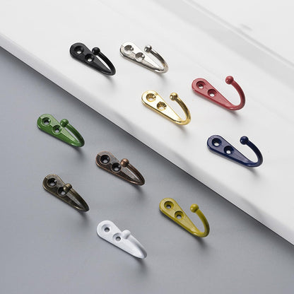 4 Pcs Wall Mounted Hooks for Bedroom,Bathroom,Kitchen,and Cabinet Hangers (with 8 Screws)-Pink