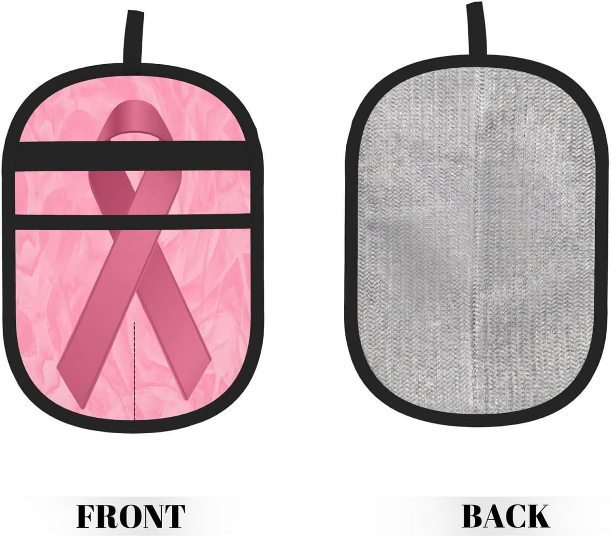 Breast Cancer Survivor Awareness Pink Ribbon Pet Hair Removal Glove Dogs Hair Remover Glove Cats Fur Removal Tool with Hanging Loop for Couch 6.7X9.5 in