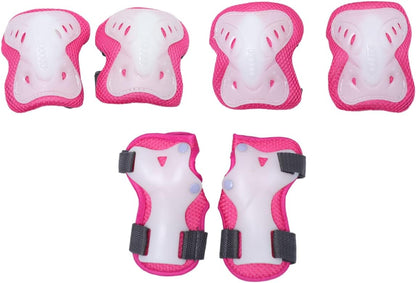 6Pcs Kid Skating Sliding Plate Protectors for Girls Boys, Pink