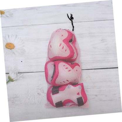 6Pcs Kid Skating Sliding Plate Protectors for Girls Boys, Pink