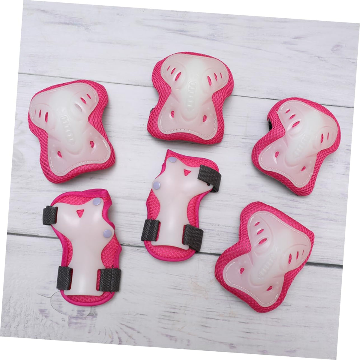 6Pcs Kid Skating Sliding Plate Protectors for Girls Boys, Pink