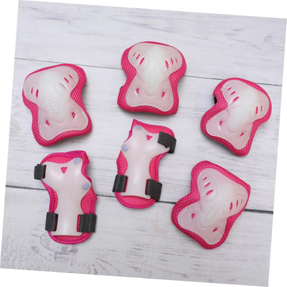6Pcs Kid Skating Sliding Plate Protectors for Girls Boys, Pink