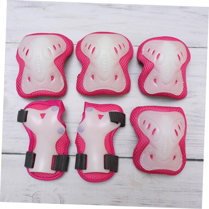 6Pcs Kid Skating Sliding Plate Protectors for Girls Boys, Pink