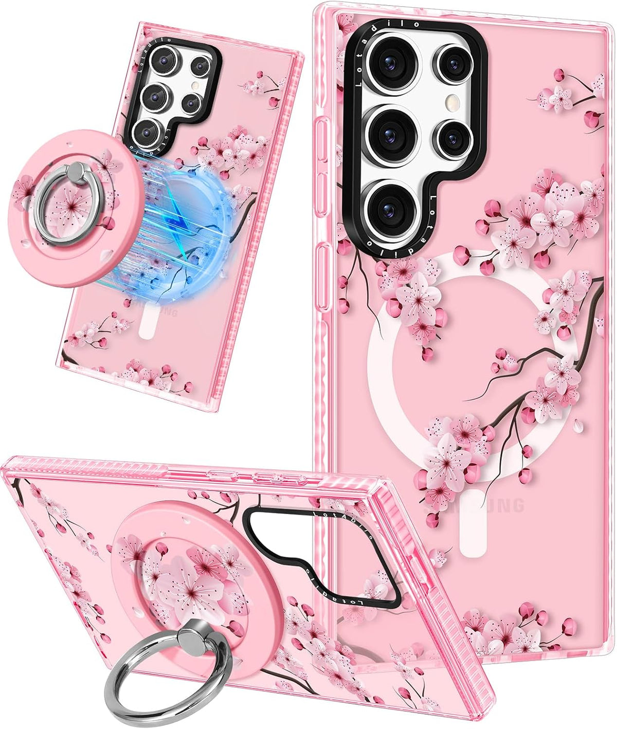 for Samsung Galaxy S25 Ultra Case for Women, Peach Blossom