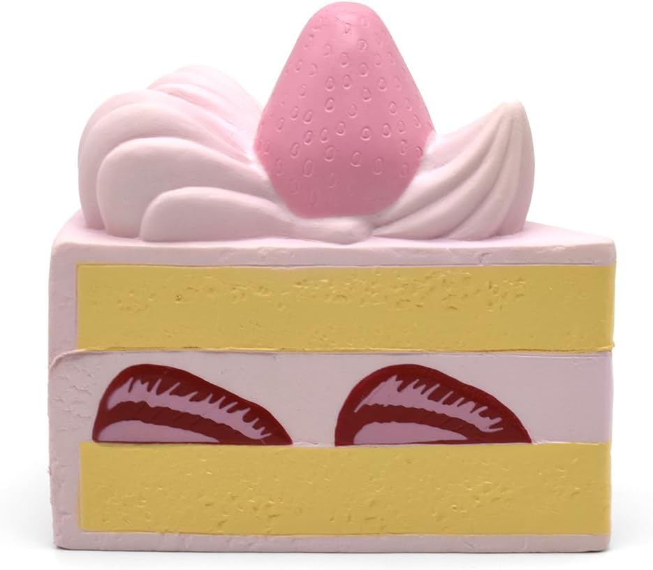 Strawberry Shortcake Squishy Birthday Cake Squeeze Colossal Slow Rising Squishies Scented Toy Gift (Pink)