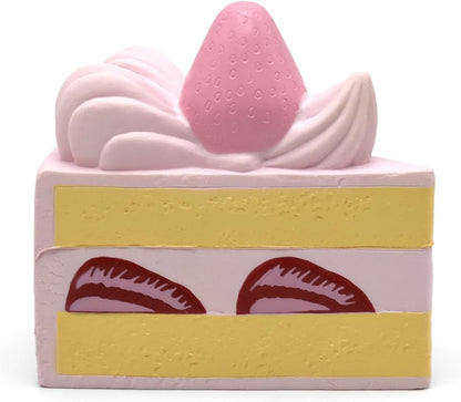 Strawberry Shortcake Squishy Birthday Cake Squeeze Colossal Slow Rising Squishies Scented Toy Gift (Pink)