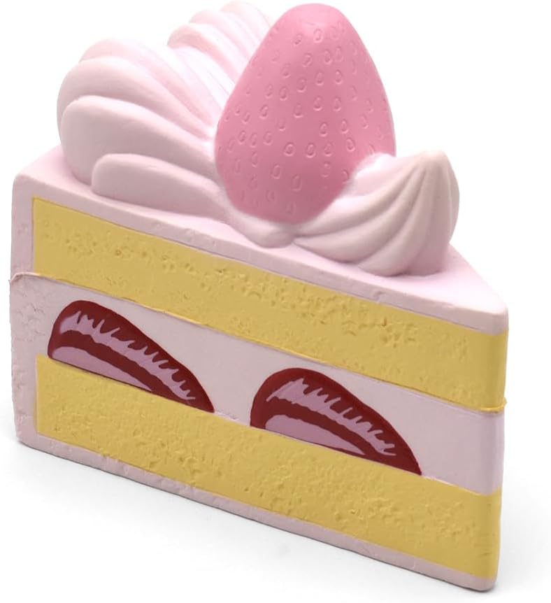 Strawberry Shortcake Squishy Birthday Cake Squeeze Colossal Slow Rising Squishies Scented Toy Gift (Pink)