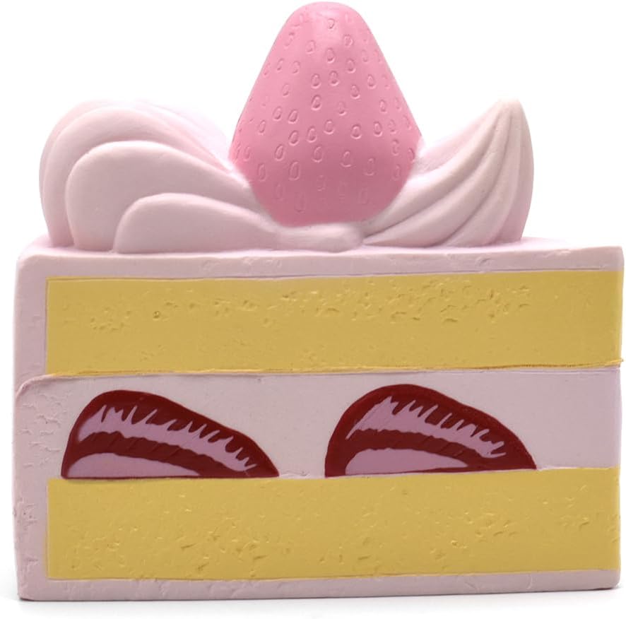 Strawberry Shortcake Squishy Birthday Cake Squeeze Colossal Slow Rising Squishies Scented Toy Gift (Pink)