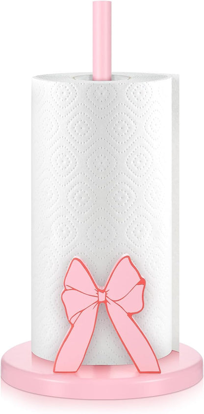 Pink Bow Paper Tissue Holders Bow Wooden Decorative Towel Holder