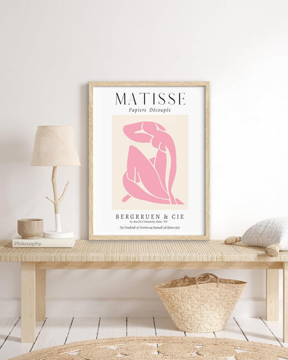 Unframed Matisse Pink Wall Art,12x16in Canvas Prints Set of 3