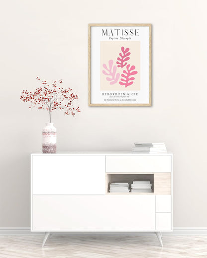 Unframed Matisse Pink Wall Art,12x16in Canvas Prints Set of 3