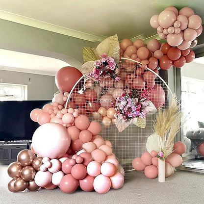 Retro Blush Pink Balloon Arch Kit Boho Pastel Pink Balloons Party Decor
