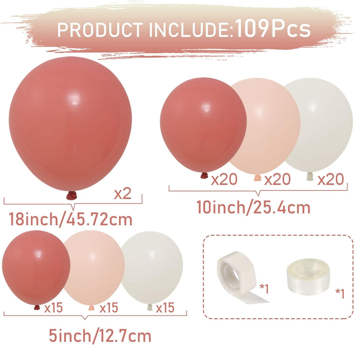 Retro Blush Pink Balloon Arch Kit Boho Pastel Pink Balloons Party Decor