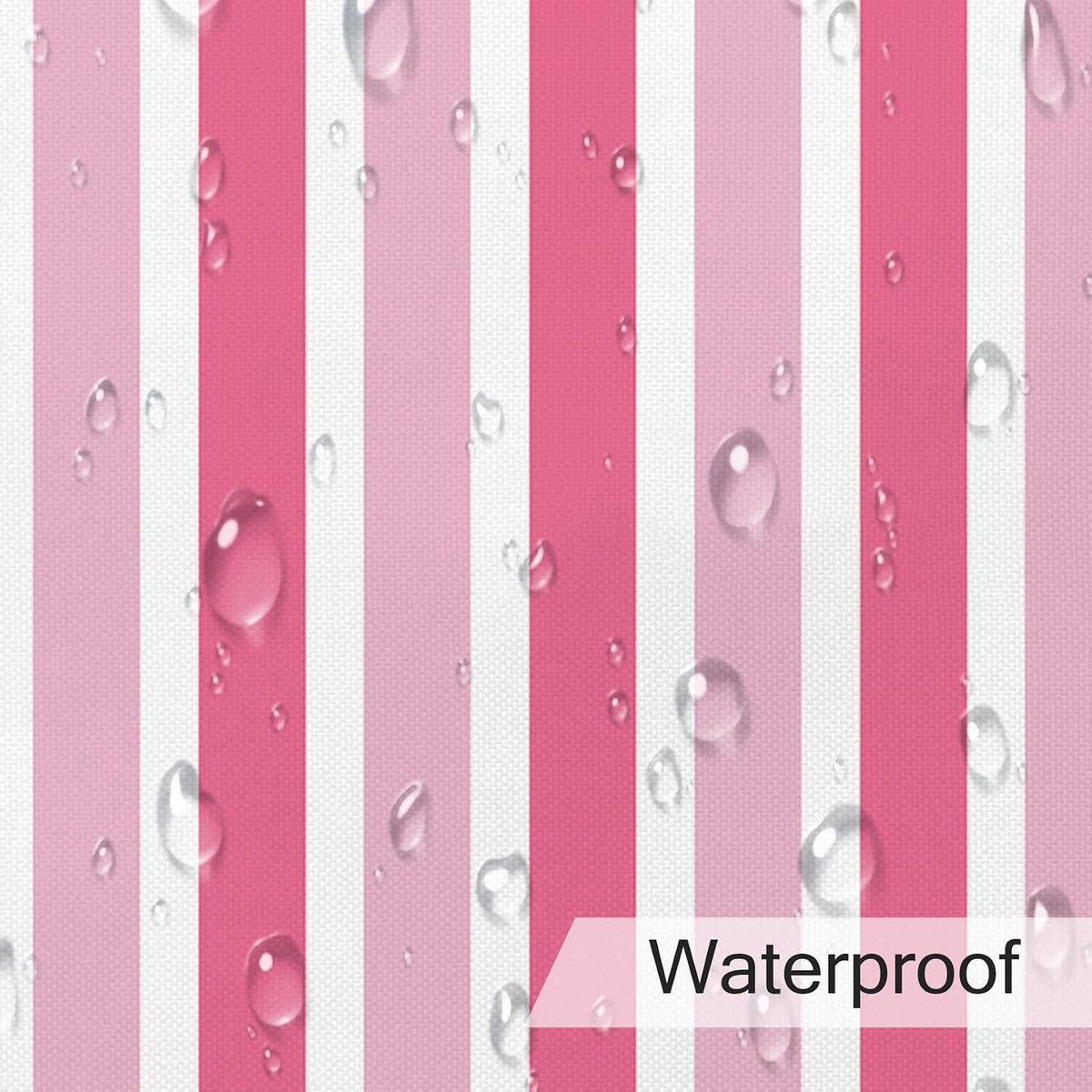Pink and White Shower Curtain Modern Vertical Stripe Abstract Geometric Design Polyester Fabric Bathroom Decor Curtains, 72W X 78L inches