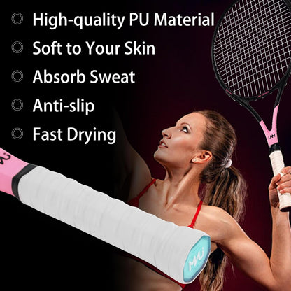 10 Pack Tennis Racket Grip Tape, Anti-Slip Tennis Overgrip, Precut Sweat-Absorbing Tennis Grip for Badminton, Pickleball, Tennis