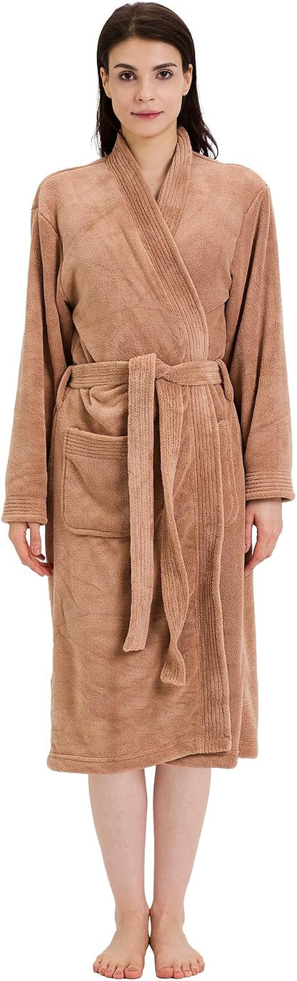 Towel Robe for Women – Soft Absorbent Kimono Bathrobe, Quick-Dry Spa Shower & Hotel Use