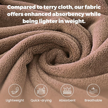 Towel Robe for Women – Soft Absorbent Kimono Bathrobe, Quick-Dry Spa Shower & Hotel Use