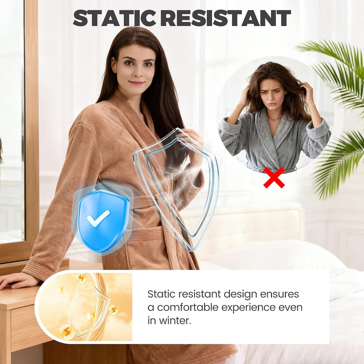 Towel Robe for Women – Soft Absorbent Kimono Bathrobe, Quick-Dry Spa Shower & Hotel Use