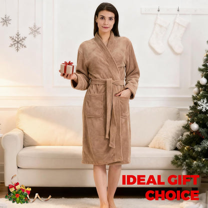Towel Robe for Women – Soft Absorbent Kimono Bathrobe, Quick-Dry Spa Shower & Hotel Use