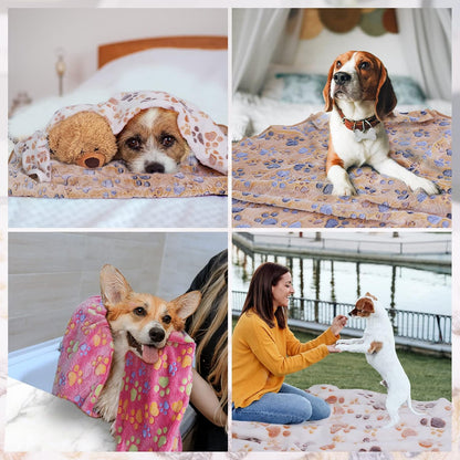 Dog Blankets, 3 Pack Fleece Pet Blankets, 24x32 Inches