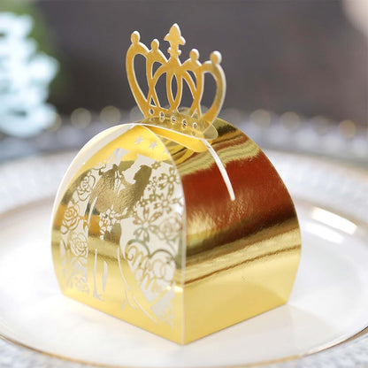 50 Pcs Wedding Favor Boxes Paper Gift Boxes Hollow Flowers Bride Groom Wedding Party Favor Candy Boxes Small Empty Gift Boxes Baptism Party Favor Boxes for Bridal Shower Anniverary Wedding Party