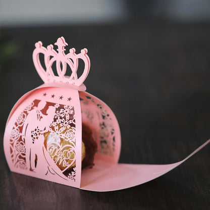 50 Pcs Wedding Favor Boxes Paper Gift Boxes Hollow Flowers Bride Groom Wedding Party Favor Candy Boxes Small Empty Gift Boxes Baptism Party Favor Boxes for Bridal Shower Anniverary Wedding Party