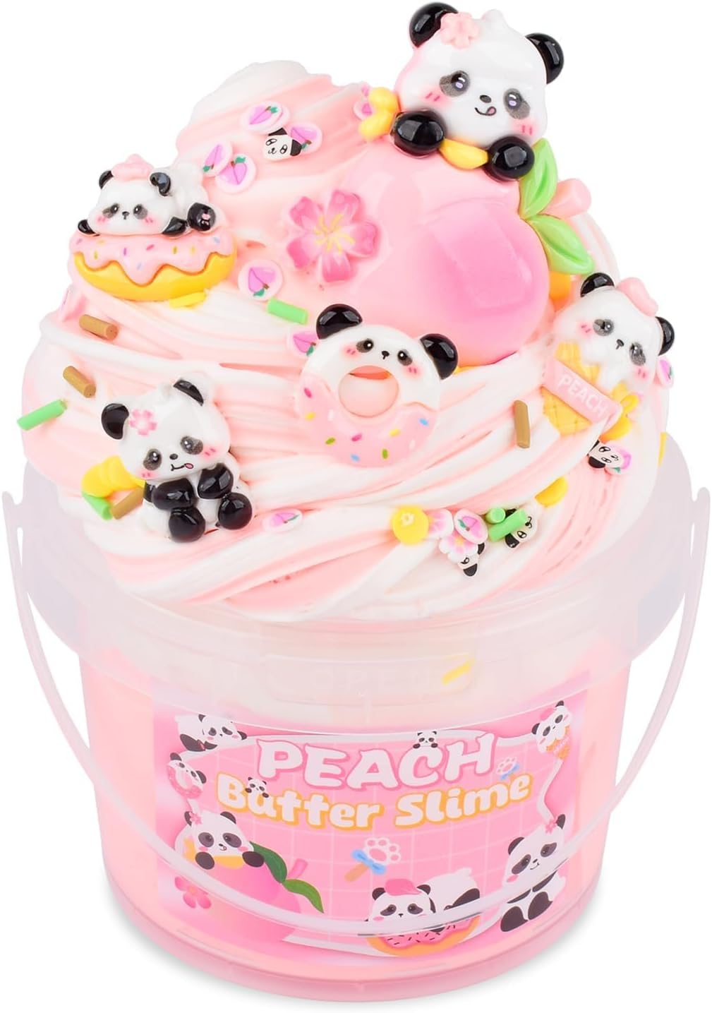 Unicorn Pink Clear Slime Bucket, Soft Stretchy Toy for Kids