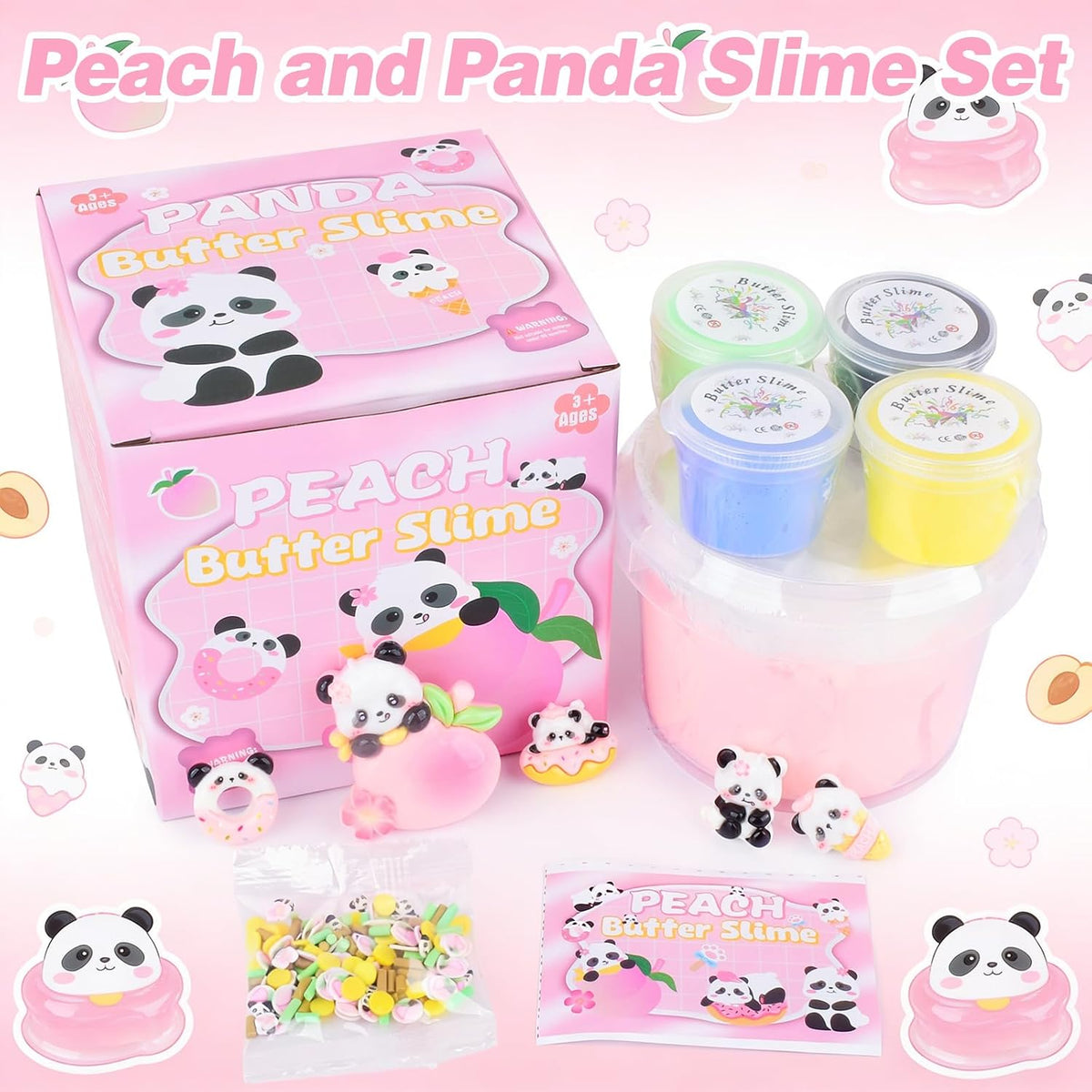 Unicorn Pink Clear Slime Bucket, Soft Stretchy Toy for Kids